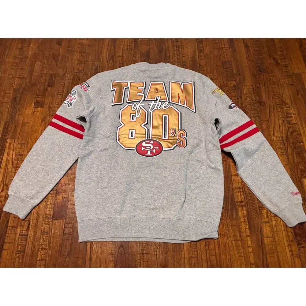 San Francisco 49ers Mitchell & Ness Throwback NFL Super Bowl Sweater Men’s L New